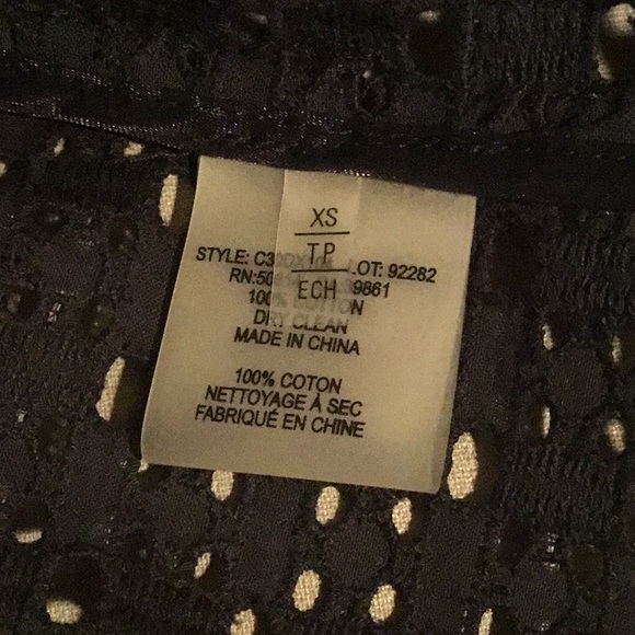 Elie Tahari jacket - navy blue eyelet - Picture 4 of 4